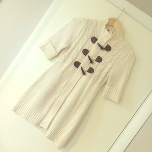 Ivory Cable Knit Tunic Sweater